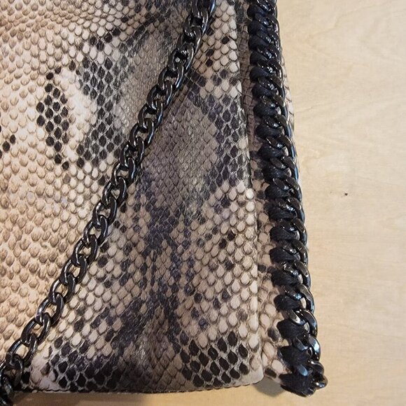 Steve Madden Faux Python Bag with Chain Handles and Shoulder Strap - Picture 9 of 14